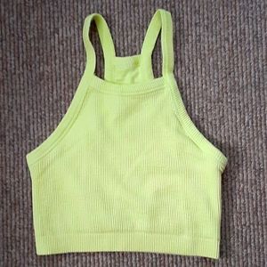 🔥FABLETICS Cropped Tank Canary Yellow Med
